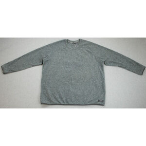 Eddie Bauer Sweater Mens 2XL Gray Fleece Long Sleeve Outdoor Crew Neck Pullover